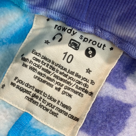 Rowdy Sprout Rainbow Tie Die Jogger Sweatpants NWT - Picture 4 of 5